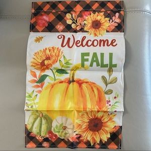 Welcome fall yard garden flag 12”x18”